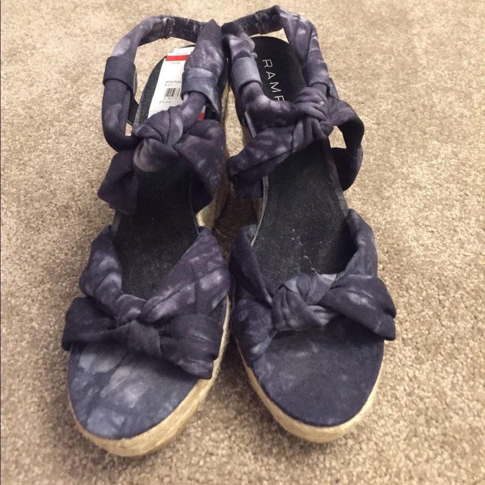 NWT Rampage Black Wedges - Size 8.5